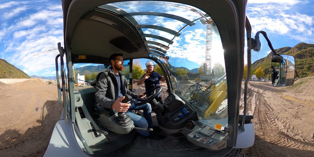 360 Grad Aufnahme einer Schulung in VR