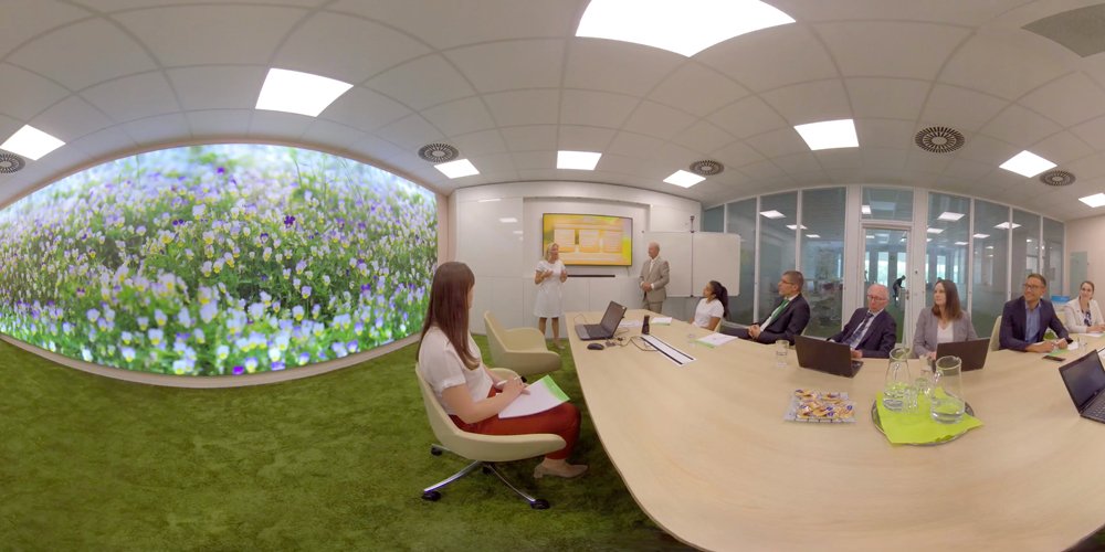 360 Grad Aufnahme eines Meetings